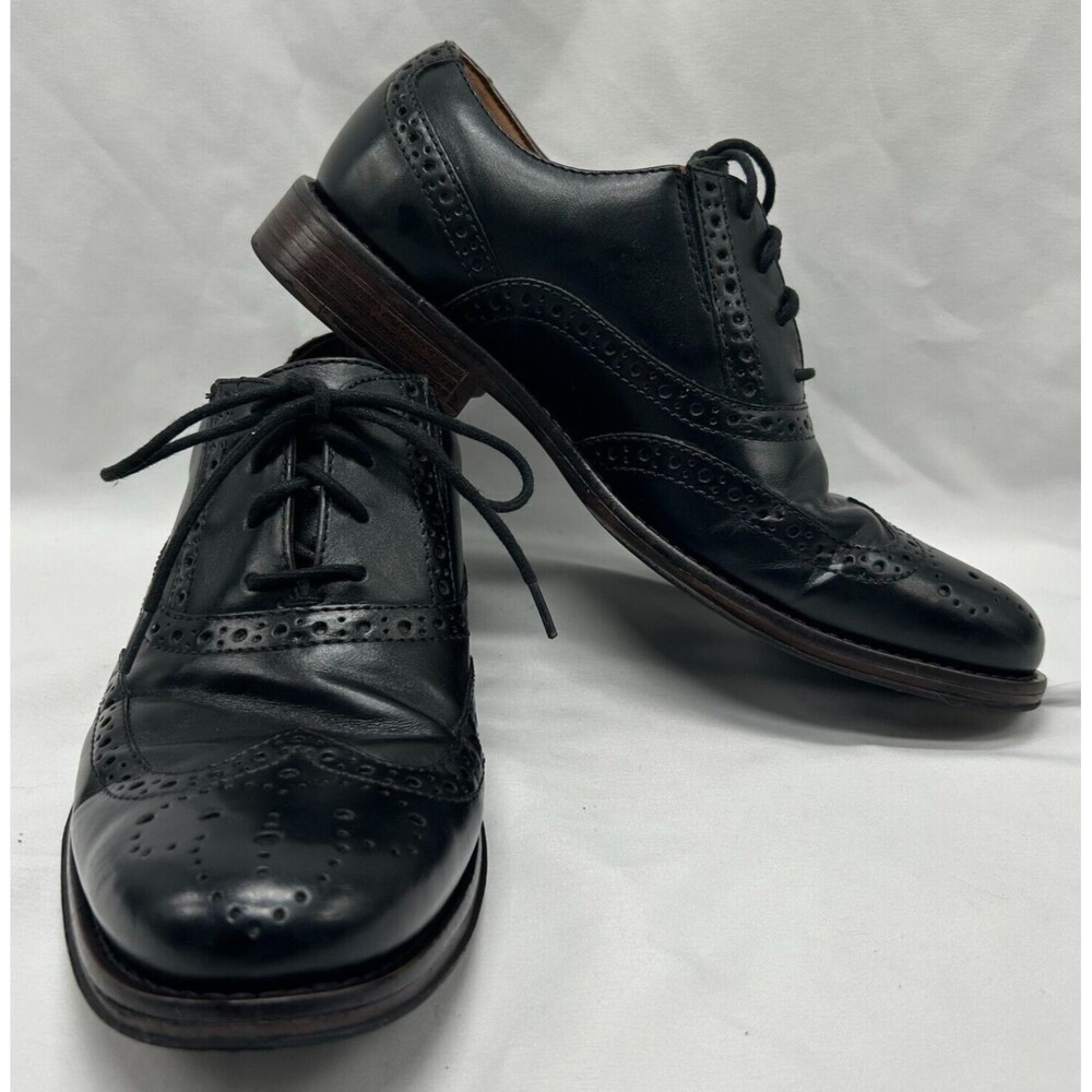 DOCKERS Thatcher Oxford Wingtip Cushioned Lace-Up Dress Shoes-Black-Men's Sz 7.5